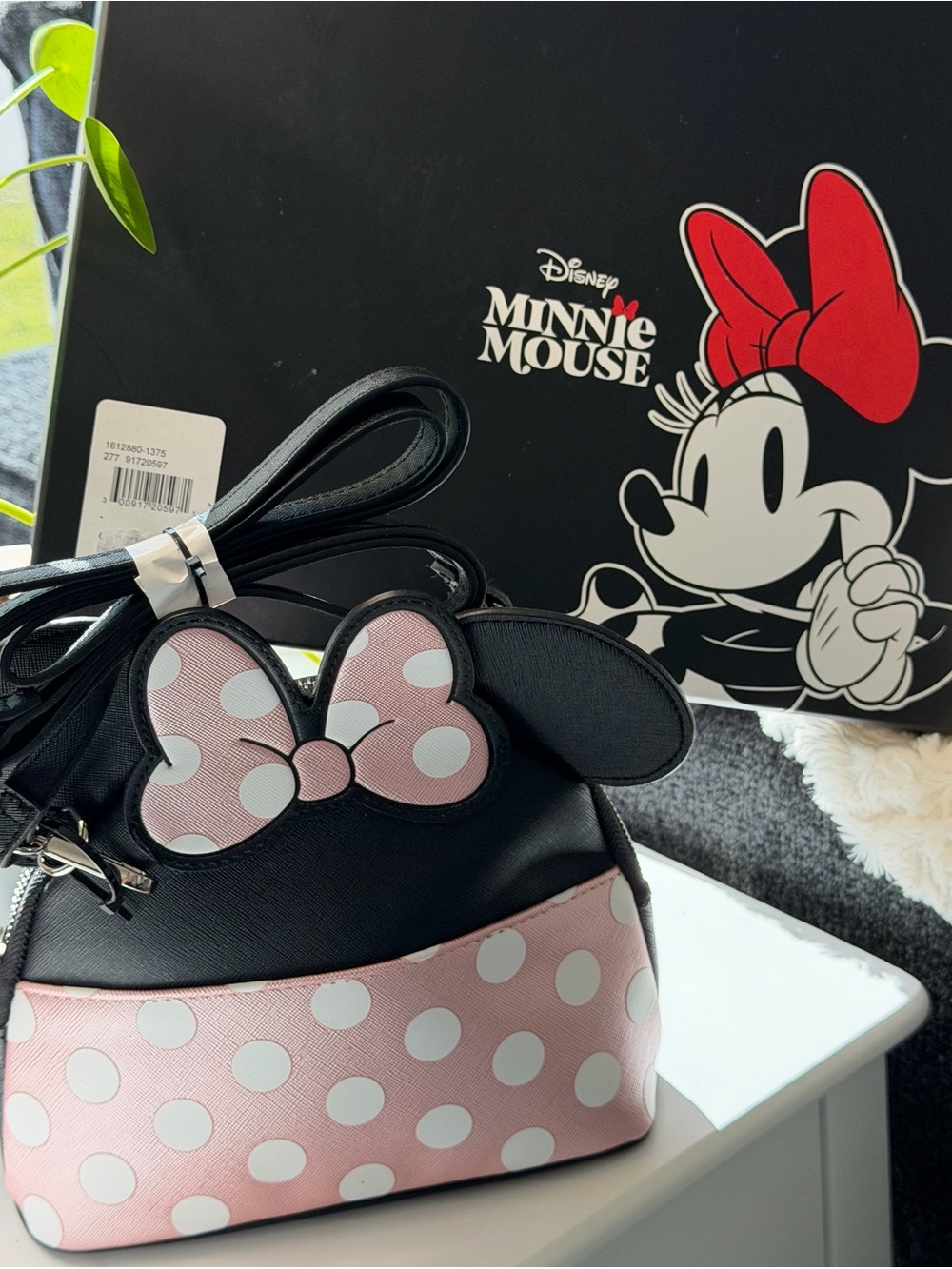DISNEY Crossbody White Polka Dot Bow With bag Charm 2 pc Set - Picture 11 of 16